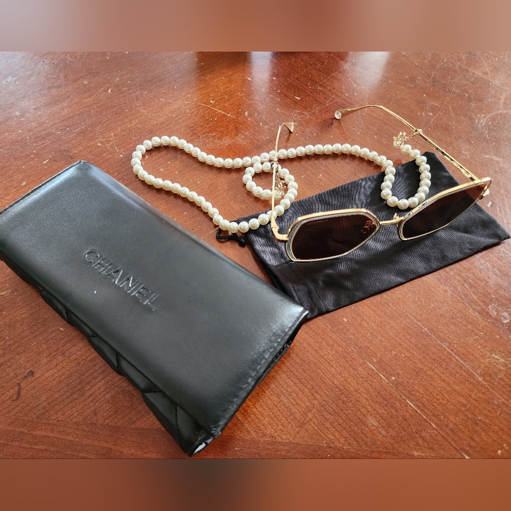 Chanel butterfly pearl sunglasses